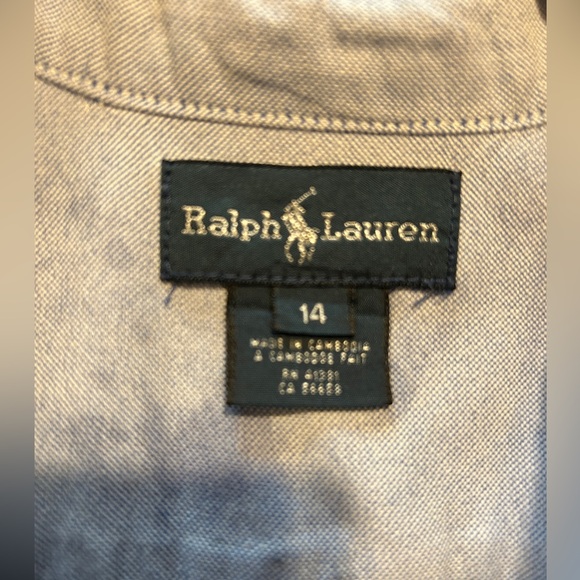 Ralph Lauren Oxford Shirt, Boys size 14 - Picture 2 of 4